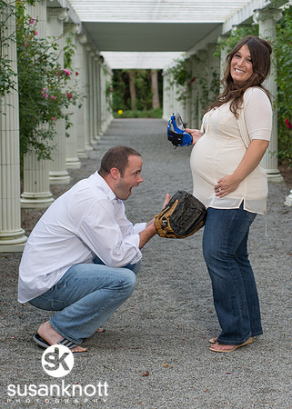 Father to be catching the baby...funny maternity photo