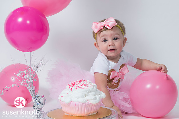 Baby Girl Birthday Cake Smash